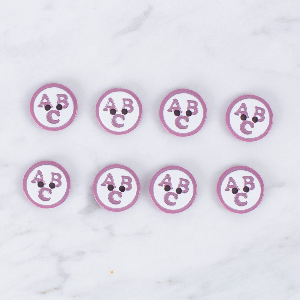 Loren Crafts 8'li ABC Vişne Çürüğü Düğme - 0558